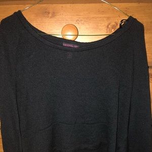 Sheer Off-Shoulder Crop Sweater